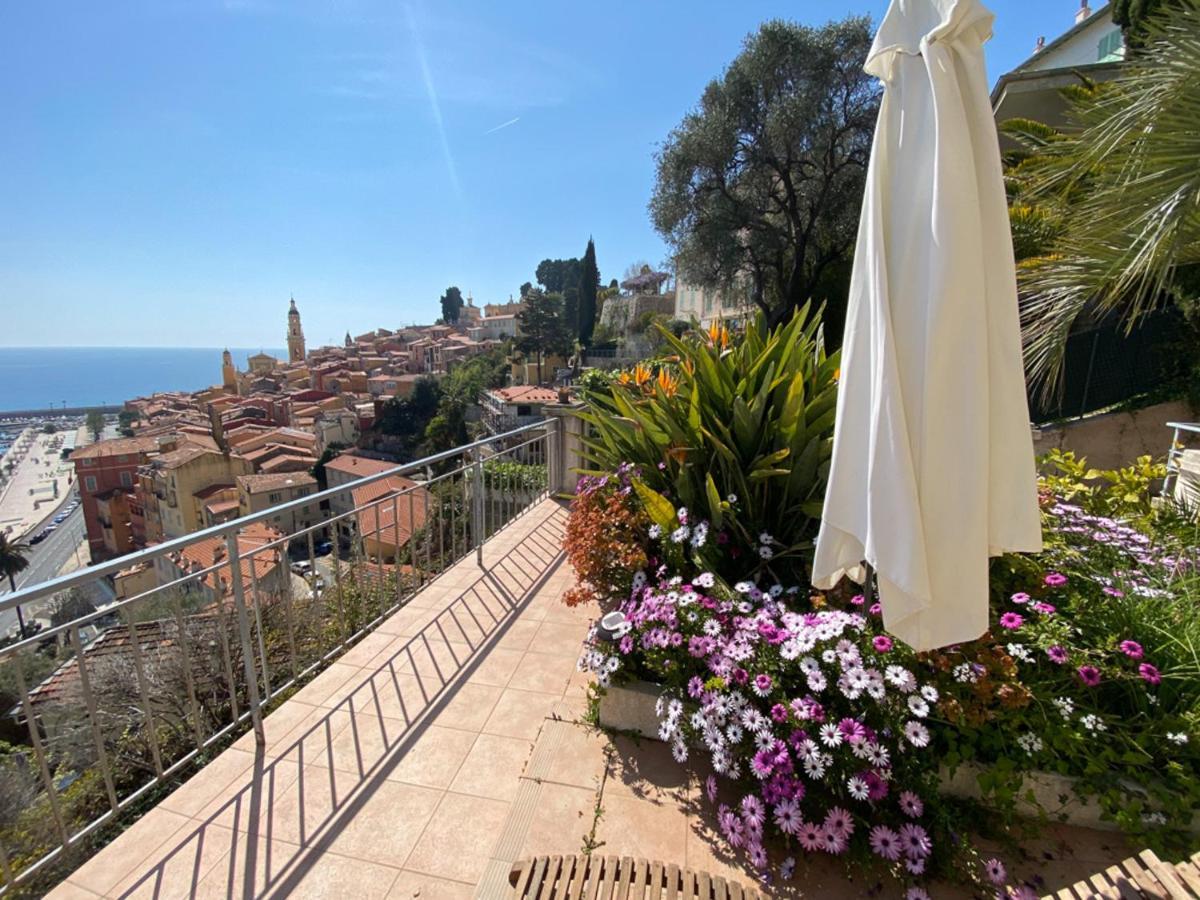 Villa L'Ensoleillee Vue Panoramique Mer, 250 M De La Plage Et Du Centre Ville 멍똥 외부 사진
