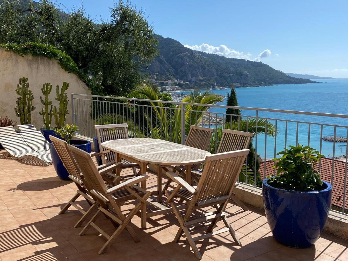 Villa L'Ensoleillee Vue Panoramique Mer, 250 M De La Plage Et Du Centre Ville 멍똥 외부 사진
